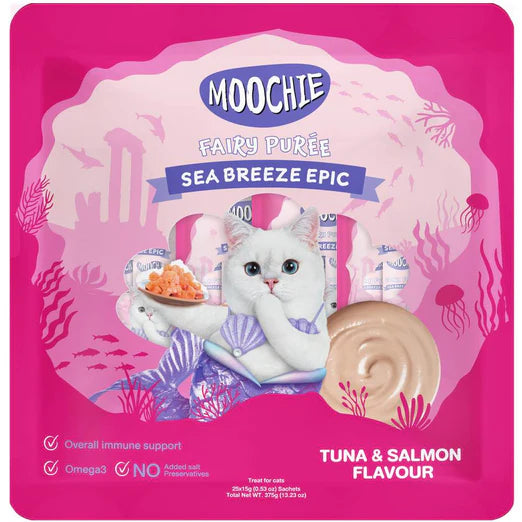 Moochie Fairy Puree Tuna & Salmon Liquid Cat Treats (2 Option)