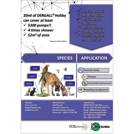 Ectopet Dergall Hobby Ectoparasite Disposable Water 20ml