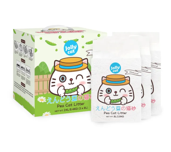 Jollycat Pea Cat Litter Series 8L x 3 Bags