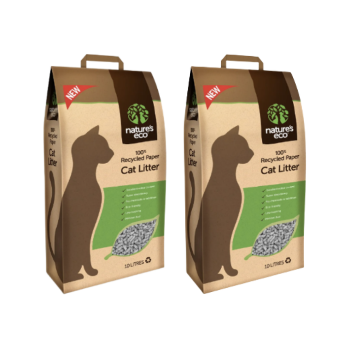 Nature's Eco Recycled Paper Cat Litter 30L | PACK OR BUNDLE