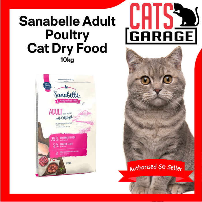 Sanabelle Adult Poultry Cat Dry Food 10kg