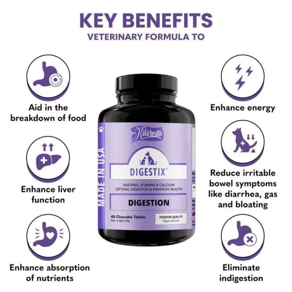 Kala Health Digestix for Dogs and Cats 45 Tablets