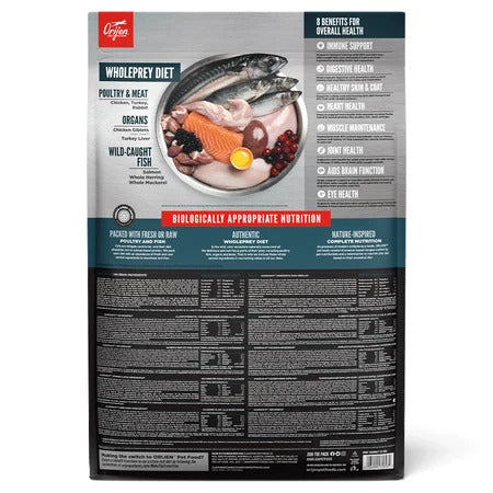 ORIJEN Guardian 8 Freeze-Dried Infused Cat Food | Adult Cat Kibble Grain Free WholePrey Recipe Complete Nutrition