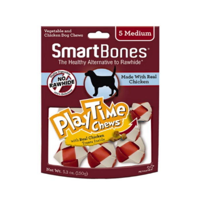 SmartBones PlayTime Chicken/Peanut Dog Food Treats Small/Medium