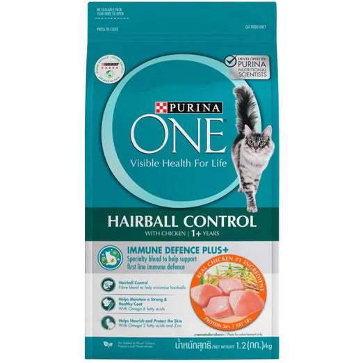 Purina One Adult Hairball Control with Chicken Dry Cat Food 1.2kg