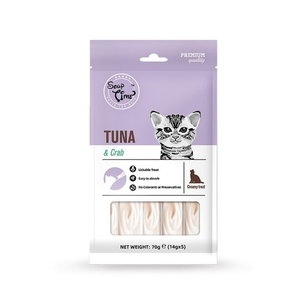 Soup Time Lickable Tuna & Crab for Cats 70g X3