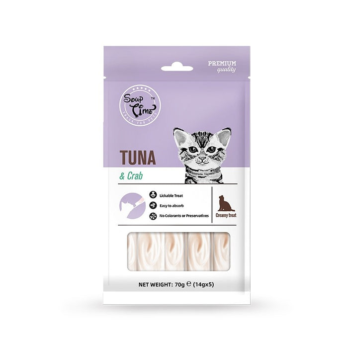 Soup Time Lickable Tuna & Crab for Cats 70g X3
