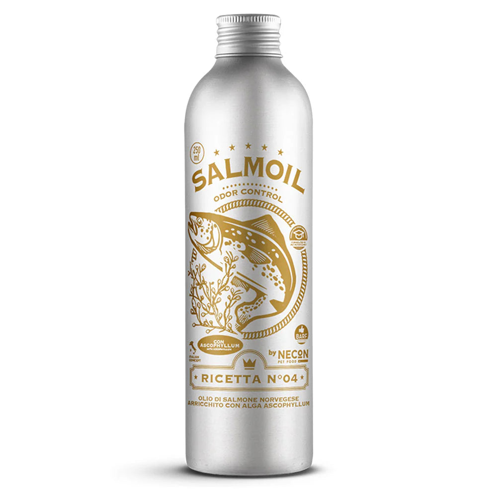 Salmoil Norwegian Salmon Oil Recipe 4 Odor Control Supplement For Cats & Dogs (150ml,250ml & 500ml))