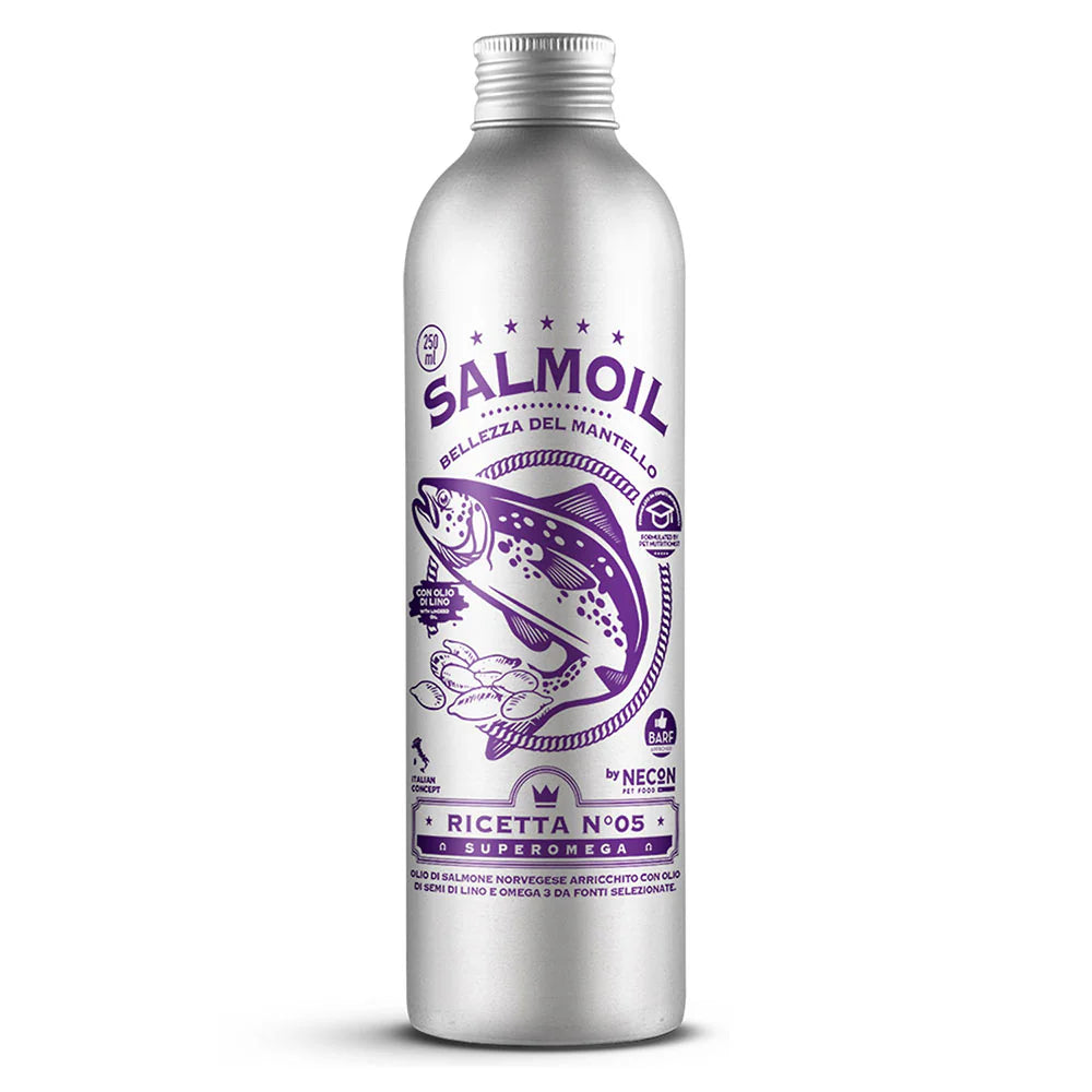 Salmoil Norwegian Salmon Oil Recipe 5 Skin & Coat Supplement For Cats & Dogs (150ml,250ml & 500ml)
