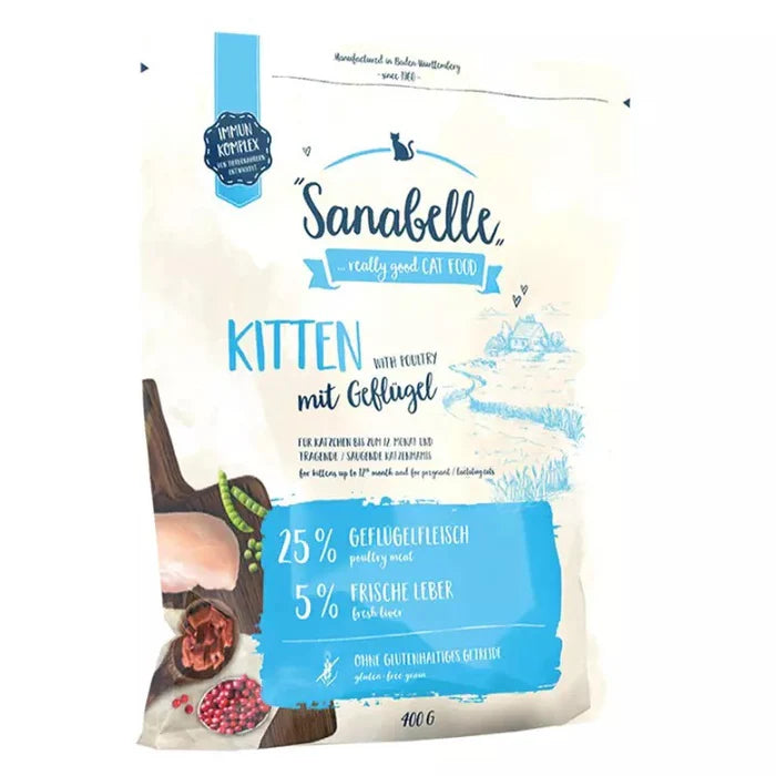 Sanabelle Kitten Chicken Cat Dry Food 400g & 2kg