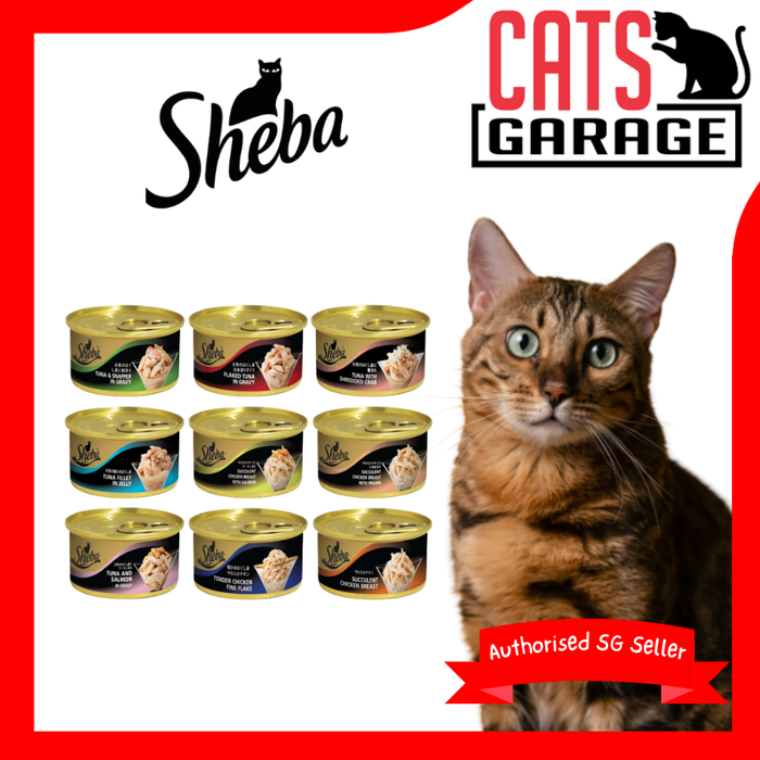 Sheba Premium Wet Cat Food in Gravy & Jelly 85g (24-Can)