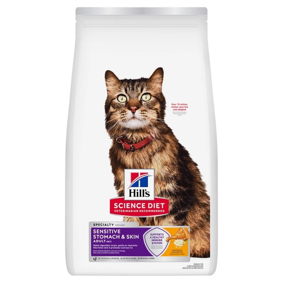 Hill's Science Diet Adult Sensitive Stomach & Skin Chicken & Rice Recipe Dry Cat Food