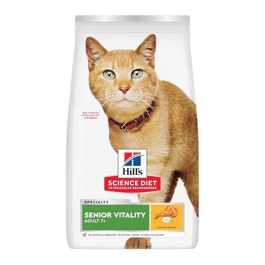 Hill's Science Diet Senior Vitality 7+ Chicken & Rice Recipe Dry Cat Food 1.36kg