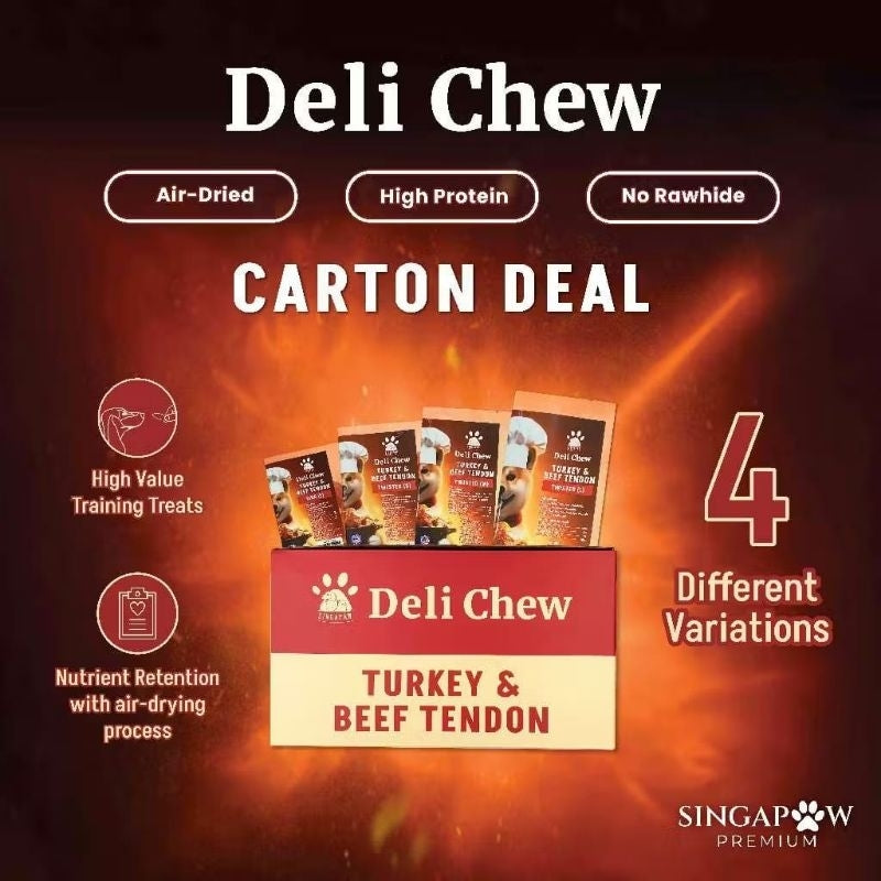 Singapaw Dog Deli Chew Turkey & Beef Tendon (4 Type) [DC]