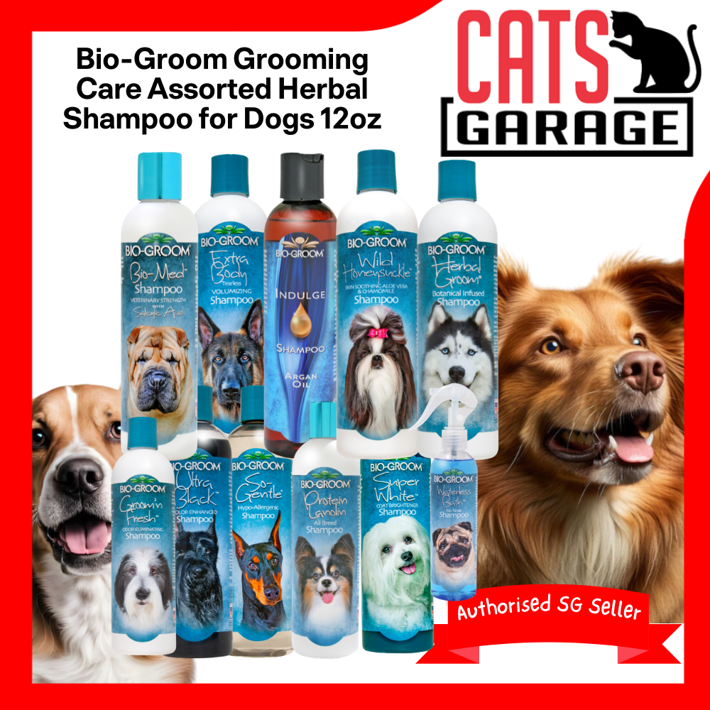 Bio-Groom Grooming Care Assorted Herbal Shampoo for Dogs 8oz/12oz