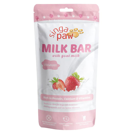 Singapaw Milk Bar Strawberry Dog Chew 60g