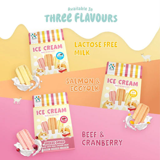 Singapaw Ice Cream Chicken Grain-Free Freeze-Dried Treats For Cats & Dogs 48g (3 Flavours)