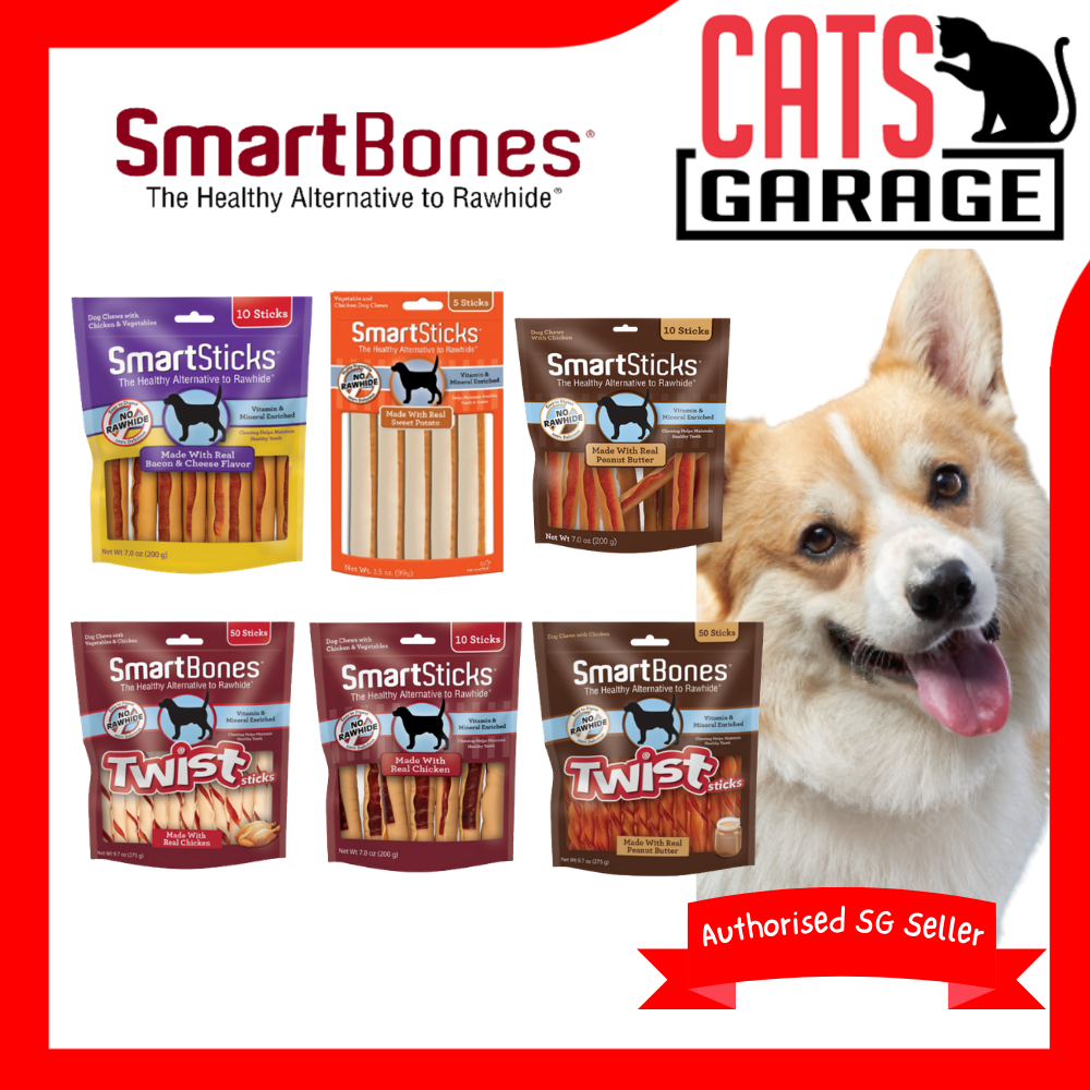 SmartBones Smart Dog Food Treats Twist/Sticks/Chips