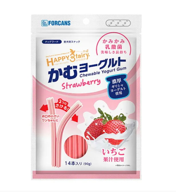Forcans Happy 3 Fairy Chewable Yogurt Gum Dog Treats 90g