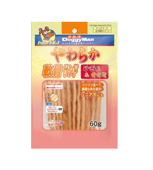 DoggyMan Cartilage Sandwich Strips Dog Treats 60g