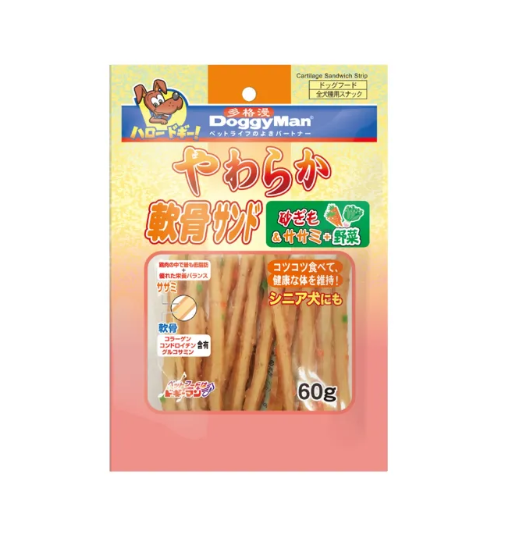 DoggyMan Cartilage Sandwich Strips Dog Treats 60g