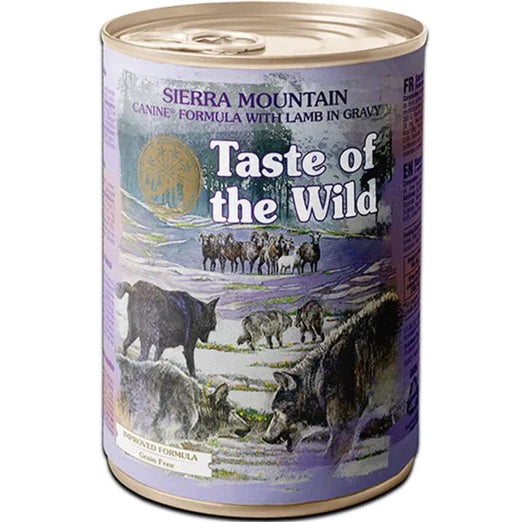 Taste Of The Wild Sierra Mountain Roasted Lamb In Gravy Dog Wet Food 390g X12