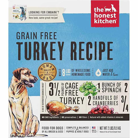 The Honest Kitchen Embark Grain Free Turkey Recipe Dehydrated Dog Food (2lbs & 10lbs)