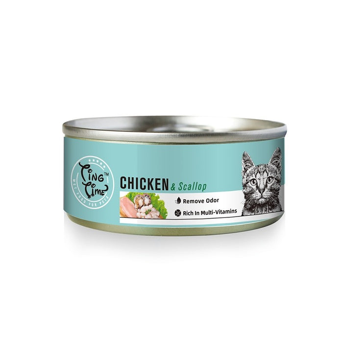 Ting Time Chicken & Scallops for Cats 95g X24
