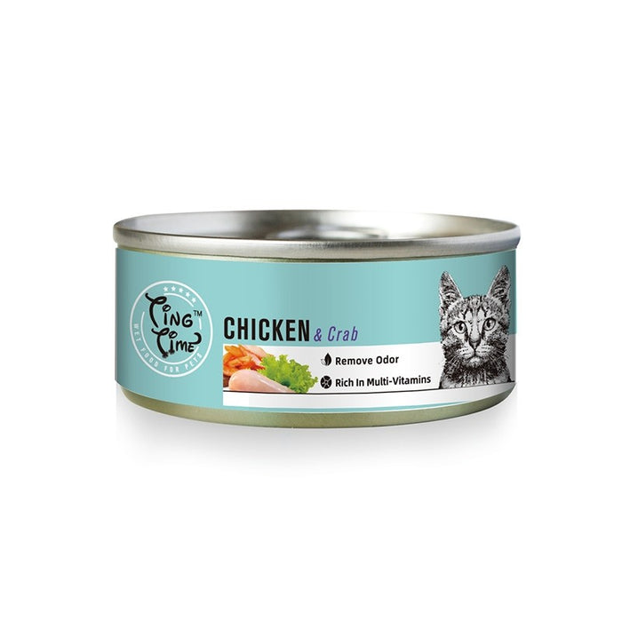 Ting Time Chicken & Crab for Cats 95g X24