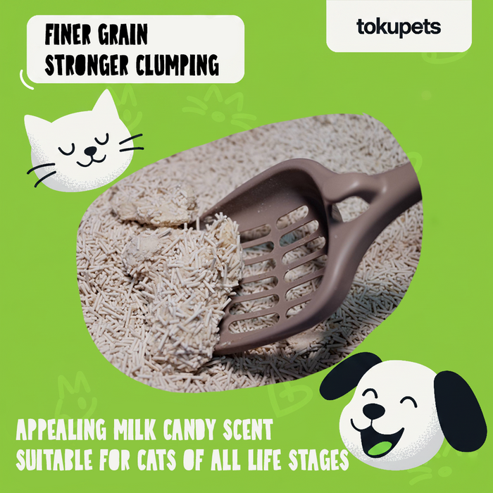 ✨ NEW ARRIVAL ✨ Tokupets Premium Tofu Cat Litter 6L | Dust-Free Flushable Milk Scent