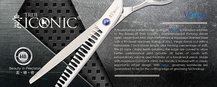 True Iconic Verge Fish Bone Thinning Shear (L) Lenght 7"