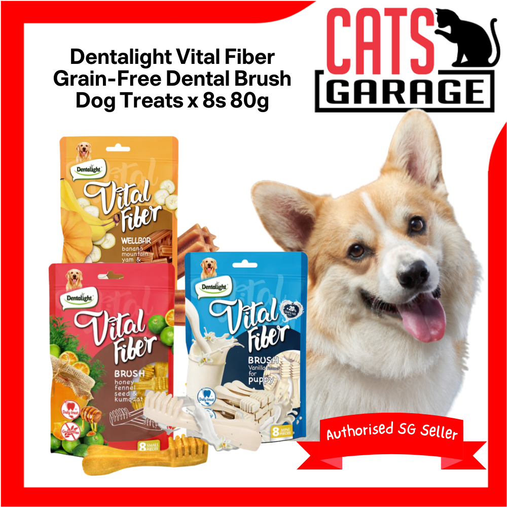 Dentalight Vital Fiber Dental Brush Dental Treats 8x80g