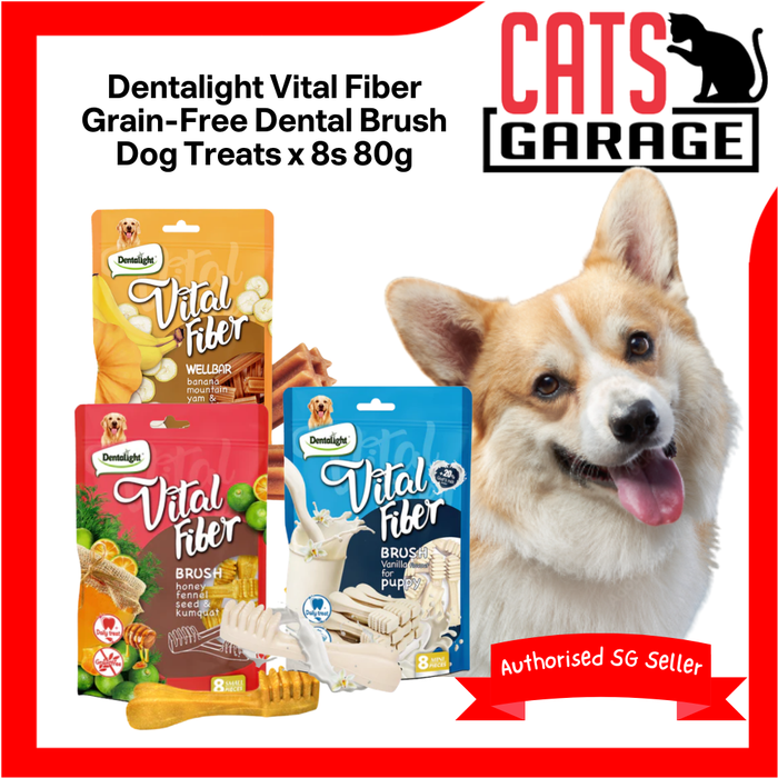 Dentalight Vital Fiber Dental Brush Dental Treats 8x80g