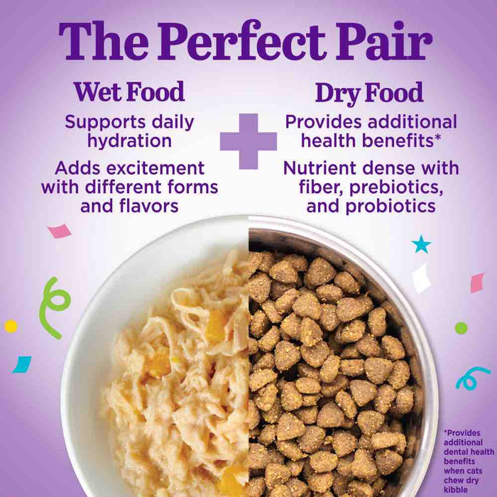 Wellness Appetizing Entrees Shredded Chicken & Salmon Adult Pouch Cat Food 1.4oz X8