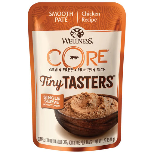 Wellness CORE Tiny Tasters Chicken Pate Grain-Free Adult Pouch Cat Food 1.75oz X12