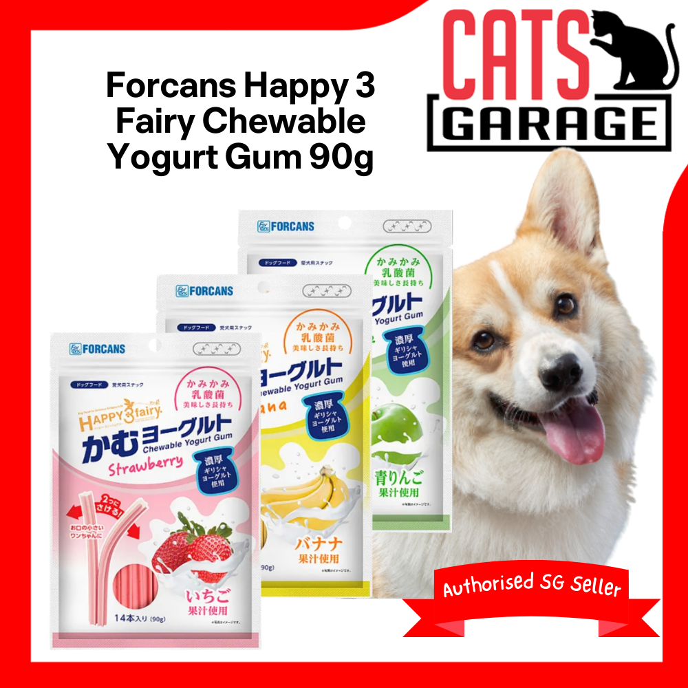 Forcans Happy 3 Fairy Chewable Yogurt Gum Dog Treats 90g