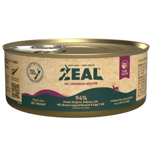 Zeal Venison Recipe Grain-Free Canned Cat Food 90g X24