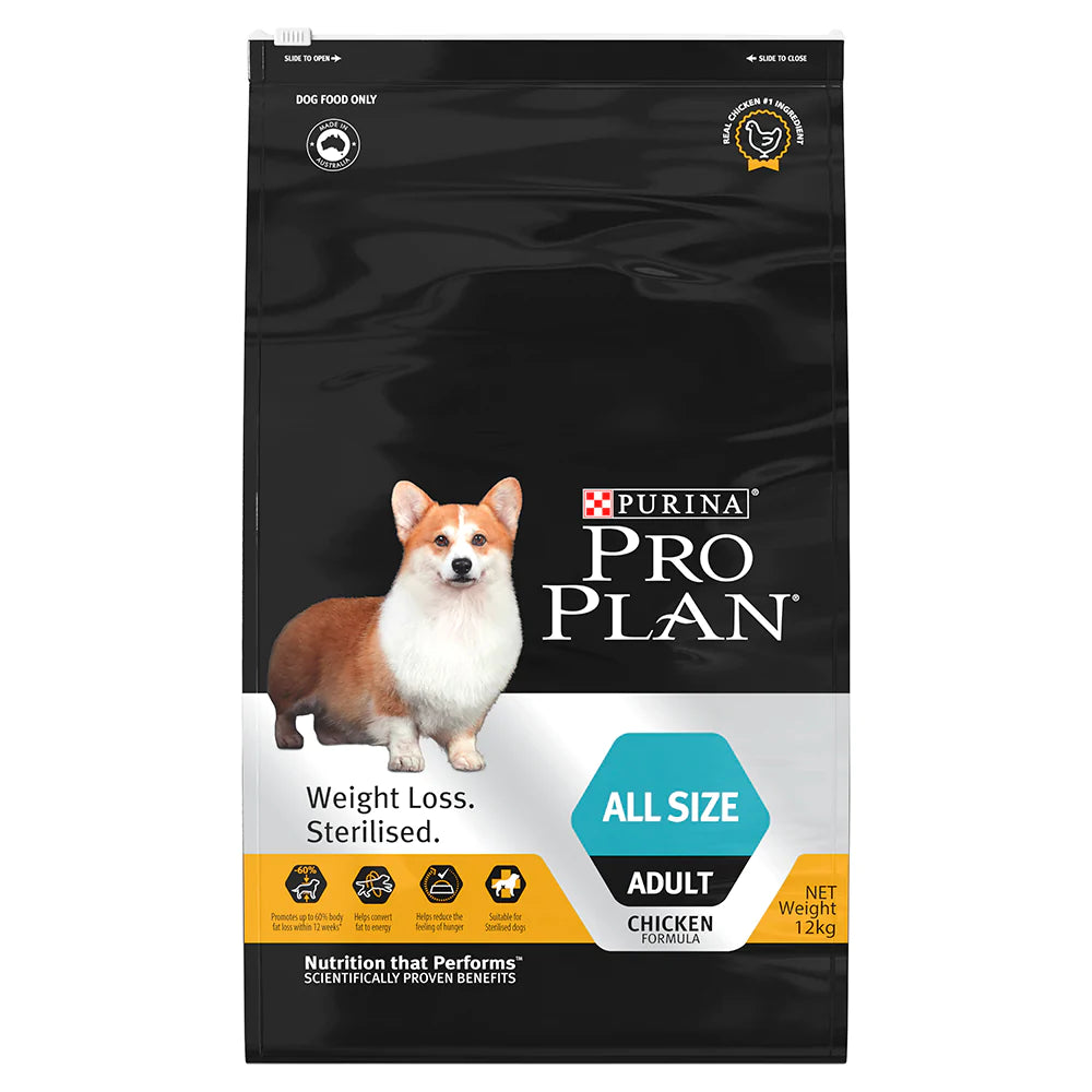 Purina Pro Plan Canine Adult Sterilised Weight Loss Dry Dog Food (2 Sizes)