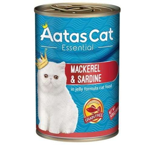 AATAS CAT Essential Mackerel and Sardine in Jelly Cat Wet Food 400g  X24
