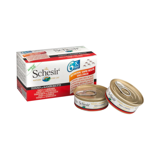 Schesir Nature Tuna with Shrimps for Cats 50g X6