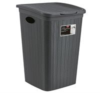 Stefanplast Elegance Laundry Hamper Slate Grey 50L