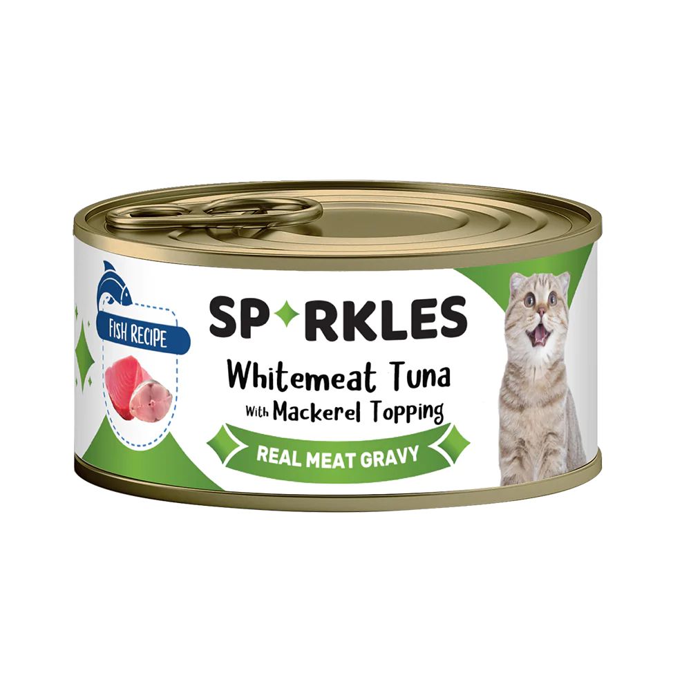 Sparkles Cat Colours Whitemeat Tuna with Mackerel Topping 70g X24