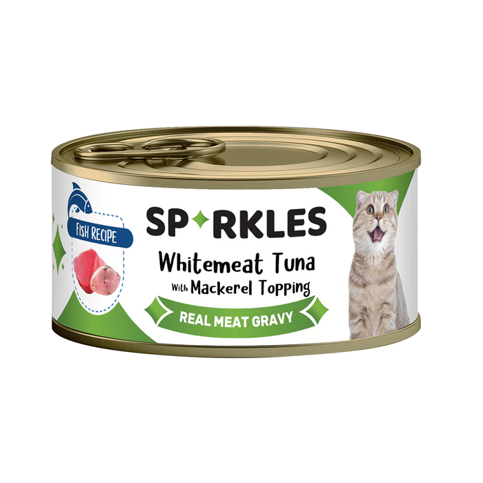 Sparkles Cat Colours Whitemeat Tuna with Mackerel Topping 70g X24