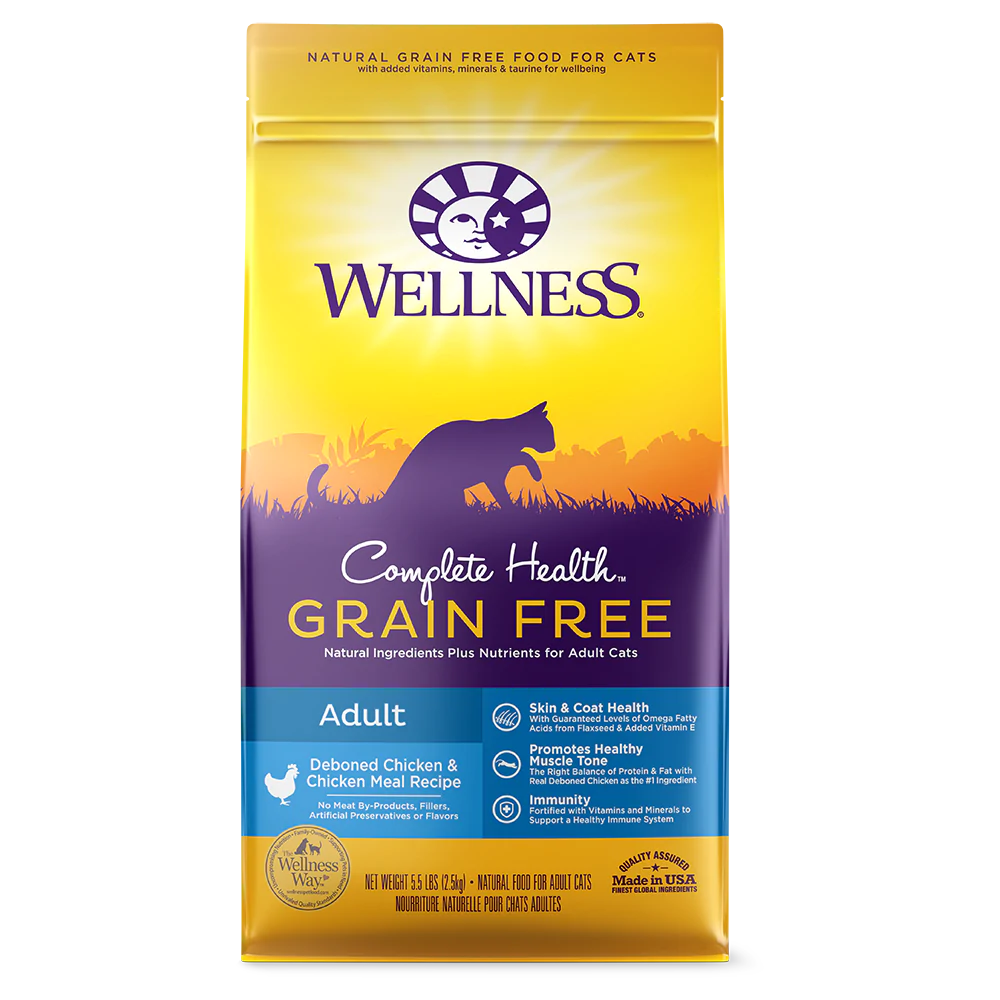 Wellness Cat Complete Health Grain Free Adult Deboned Chicken & Chicken Meal Recipe 5.5lb