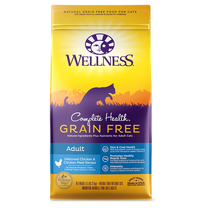 Wellness Cat Complete Health Grain Free Adult Deboned Chicken & Chicken Meal Recipe 5.5lb