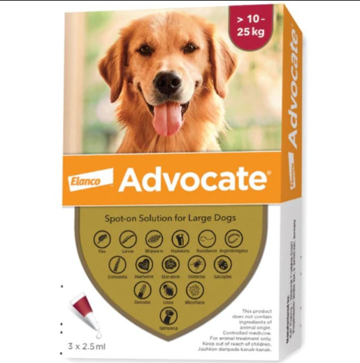 Elanco Advocate Spot-on Solution for Dogs 3Pcs/box (4 Types) — Cats Garage