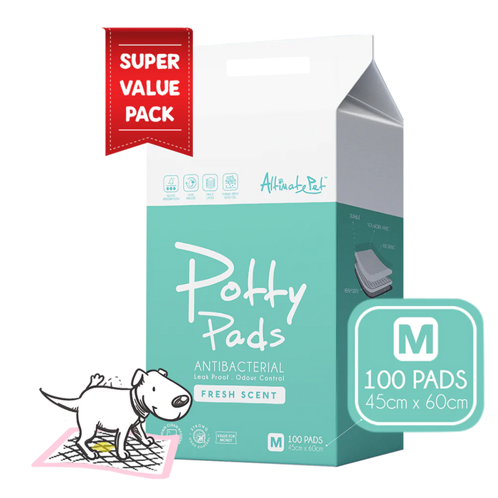 Altimate Pet Potty Pee Pads Antibacterial M 45cm x 60cm - 100pcs