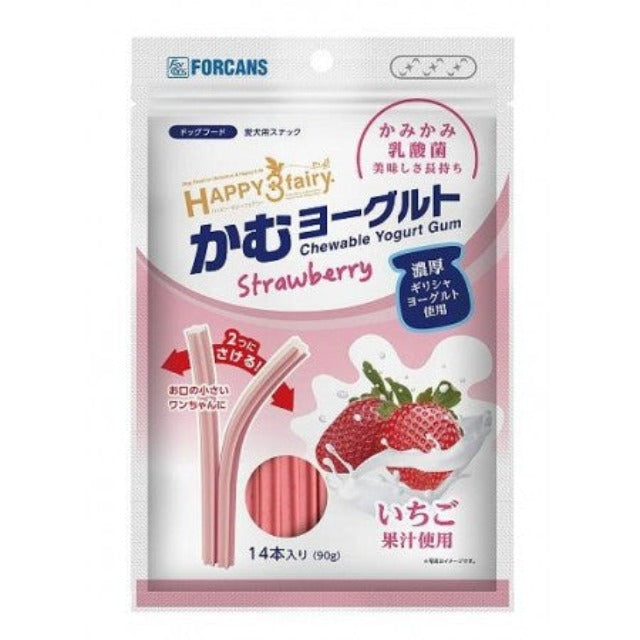 Forcans Happy 3 Fairy Chewable Yogurt Gum STRAWBERRY 90g
