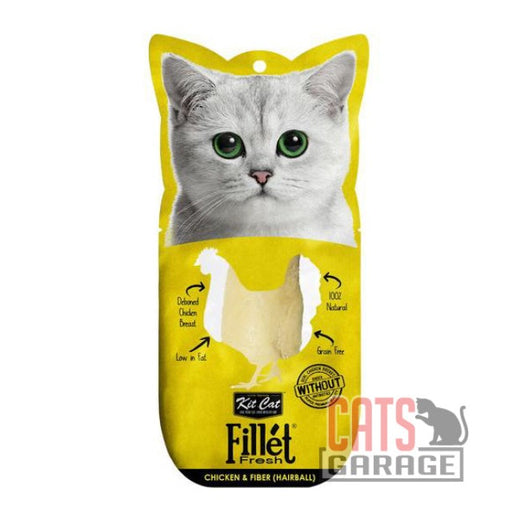 KitCat Fillet Fresh Chicken & Fiber (Hairball) Cat Treat 30g