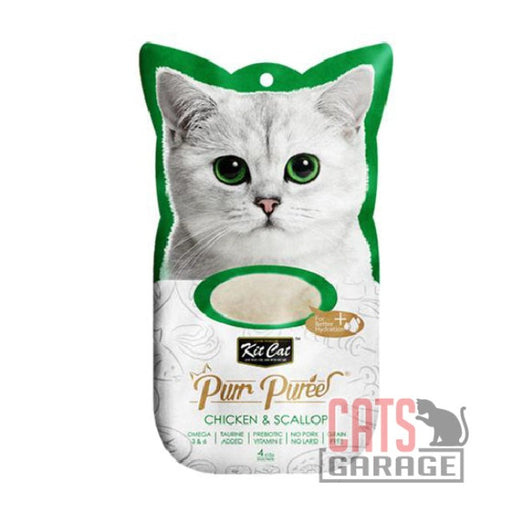 KitCat Purr Puree Chicken & Scallop Cat Treat 60g X12